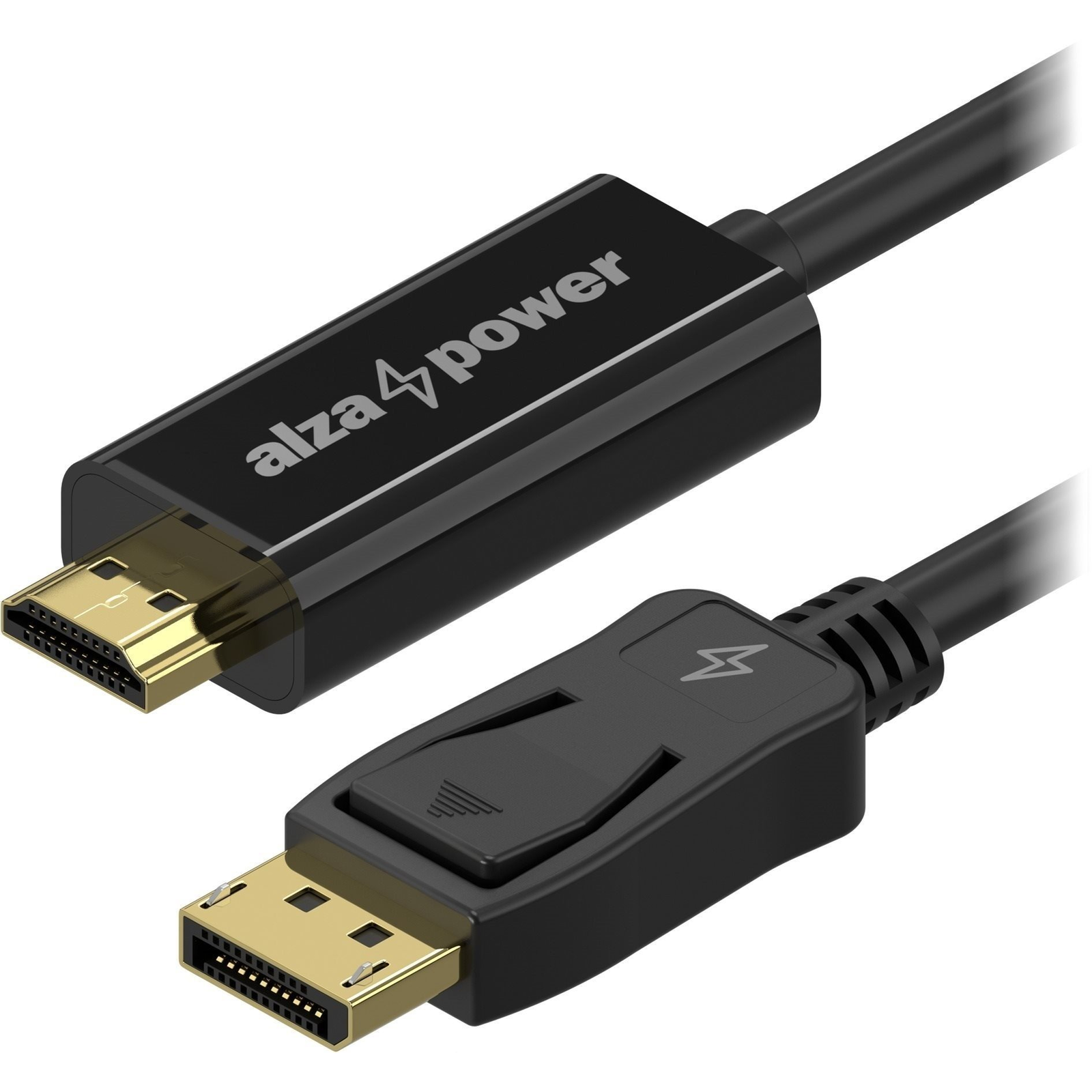 AlzaPower Core DisplayPort (M), HDMI (M) 4K 1 m, fekete (APW-CBDPHD410B)