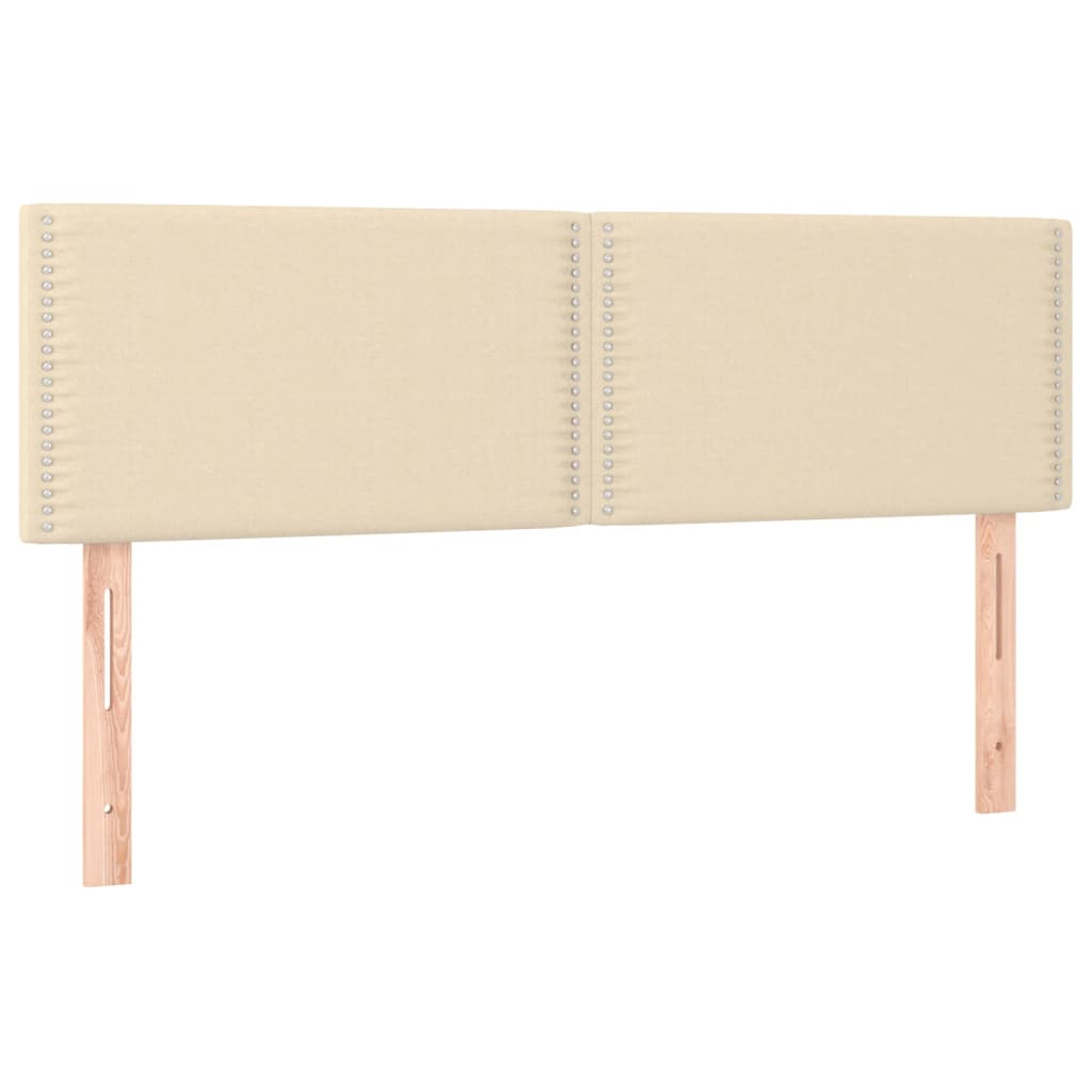 2 db krémszínű szövet fejtámla 72 x 5 x 78/88 cm (345929)