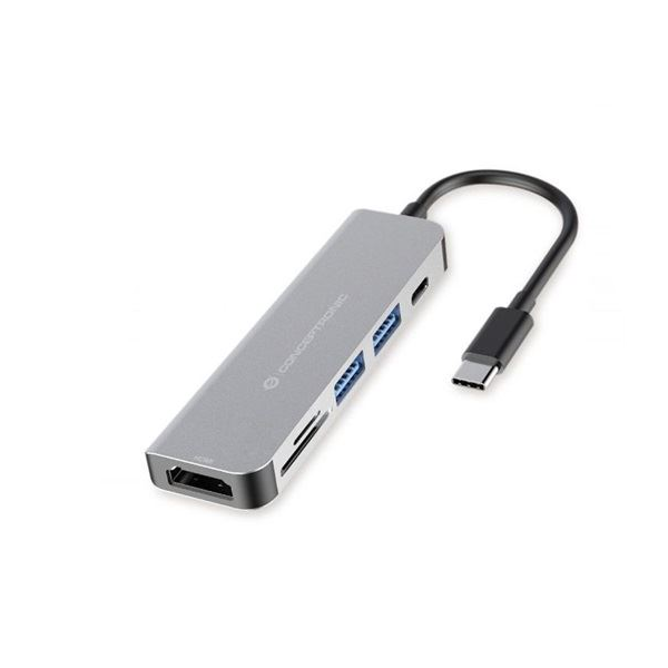 Conceptronic DONN02G stații de andocare și replicatoare de porturi pentru calculatoare portabile USB 3.2 Gen 1 (3.1 Gen 1) Type-C Aluminiu