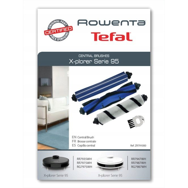 Tefal X-plorer S95 - Rullisu birstes un tirisanas birste robotam puteklu sucejam