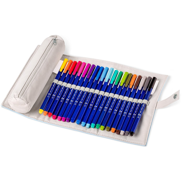 Staedtler Tripus color Színes filctoll készlet tolltartóval - Vegyes színek (20db / csomag)