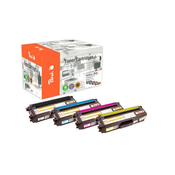 Peach 112061 tonercartridge 4 stuk(s) Compatibel Zwart, Cyaan, Magenta, Geel