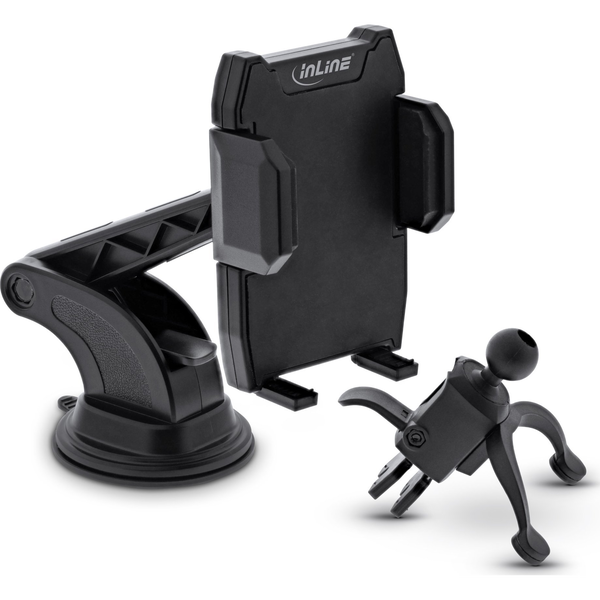 InLine 23156O стойка Пасивен държач Цифров медиен плейър, Мобилен телефон/смартфон, Навигатор Черен