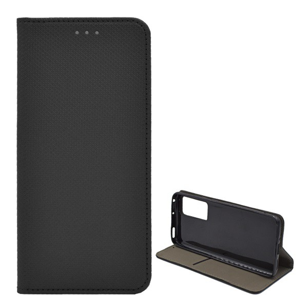 Tok álló, bőr hatású (FLIP, oldalra nyíló, asztali tartó funkció, rombusz minta) FEKETE [Xiaomi 12X] (5996591126548)