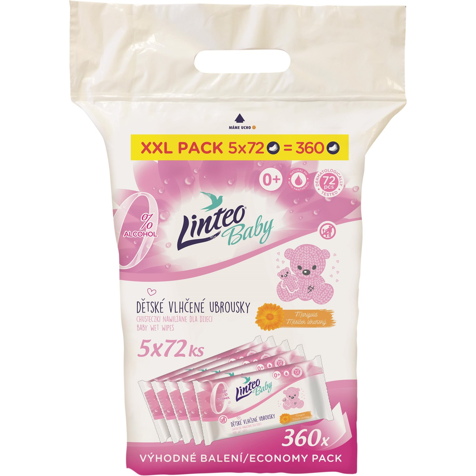 LINTEO BABY körömvirággal 5×72 db (8595686303030)