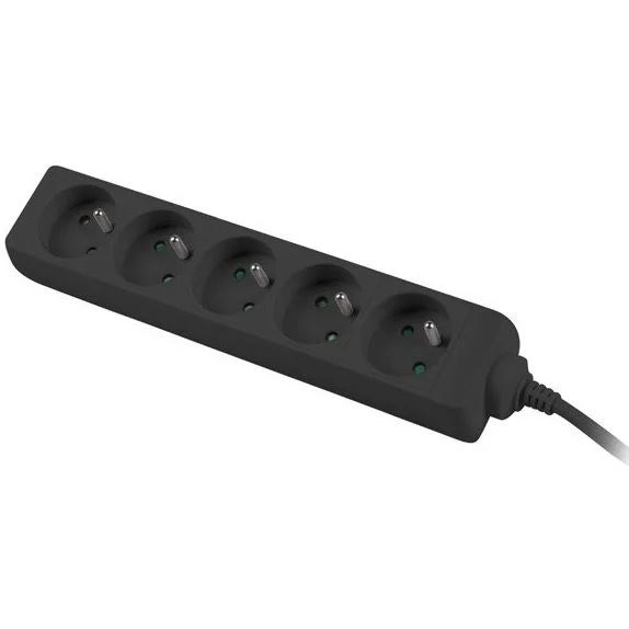 PremiumCord hosszabbító 5 francia aljzat 3m fekete (ppa5-05bk) (ppa5-05bk)