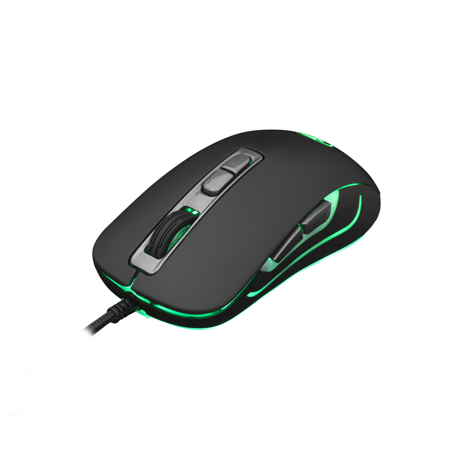 Mouse eShark SHINAI-V2 ESL-M5 Esport játék egér - Fekete/Zöld
