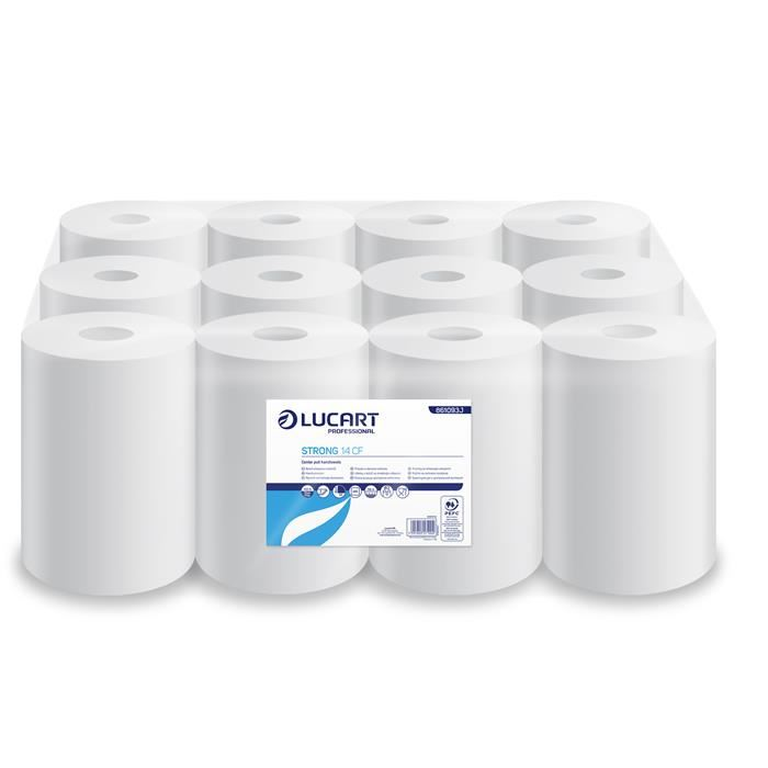 Lucart Strong 14 CF törlőkendő, tekercses belső adagolású hófehér (861093) (L861093)