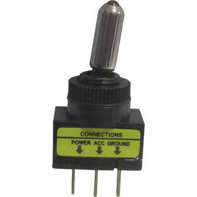 Gépjármű billenőkapcsoló 12 V/DC 20 A 1 x KI/BE Reteszelő TRU COMPONENTS TC-R13-61L2 ILLUMINATED piros (1587806)