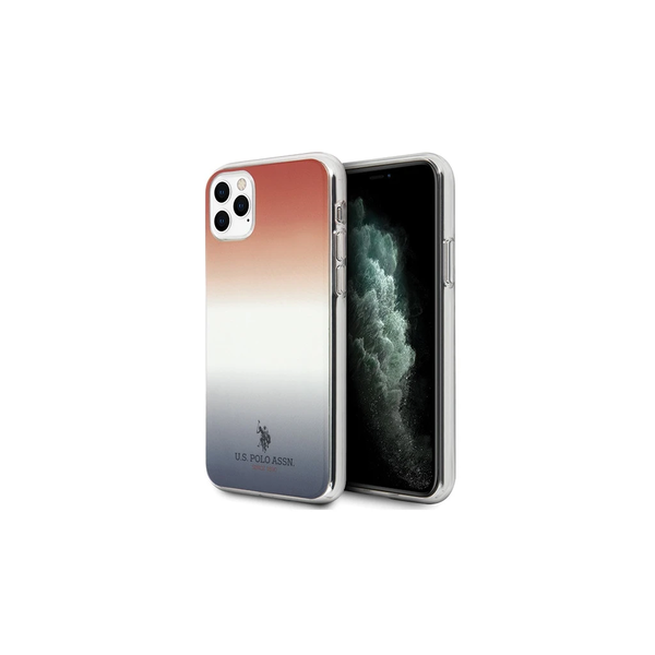 US Polo USHCN58TRDGRB iPhone 11 Pro készülékhez Gradient Pattern Collection kék és piros