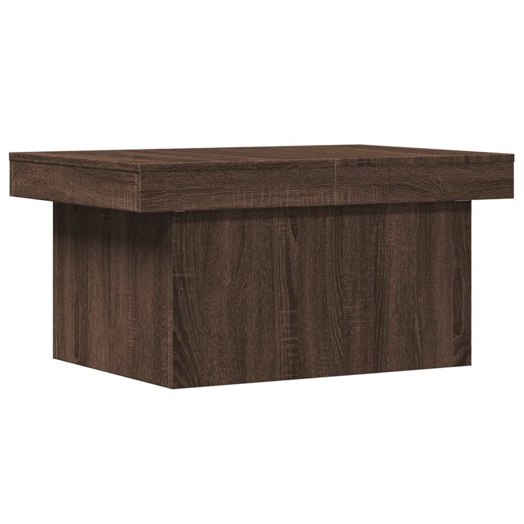 barna tölgy színű szerelt fa dohányzóasztal 80 x 55 x 40 cm (840869)