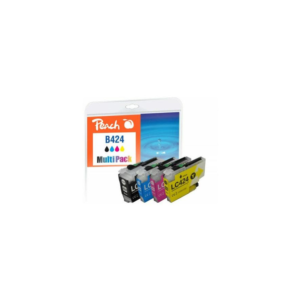 Peach PI500-389 inktcartridge 4 stuk(s) Origineel Normaal rendement Zwart, Cyaan, Magenta, Geel