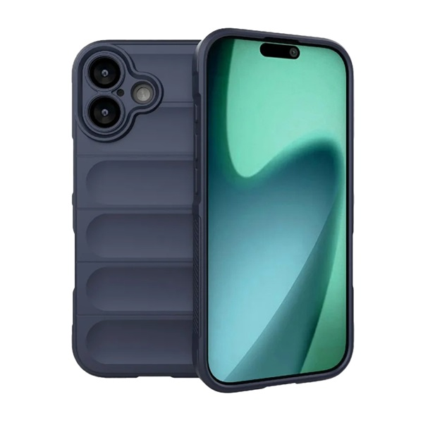 Szilikon telefonvédő (ütésállóság, kameravédő, 3D) SÖTÉTKÉK Apple iPhone 17 "Gigapack csomagolás" (GP-173644)