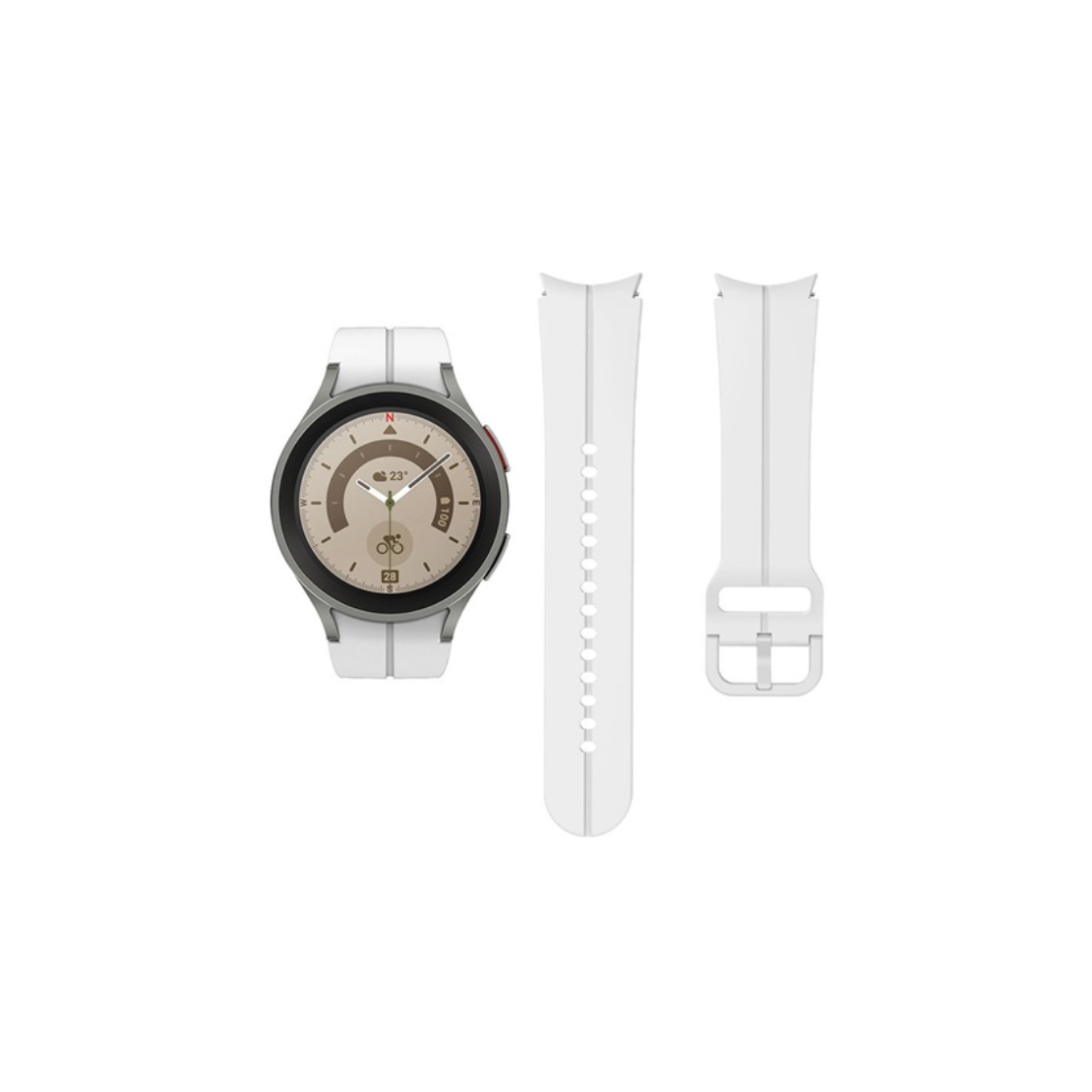 Mybandz Samsung Galaxy Watch 4/5 Sportos Szilikon Okosóra szíj 20mm - Fehér
