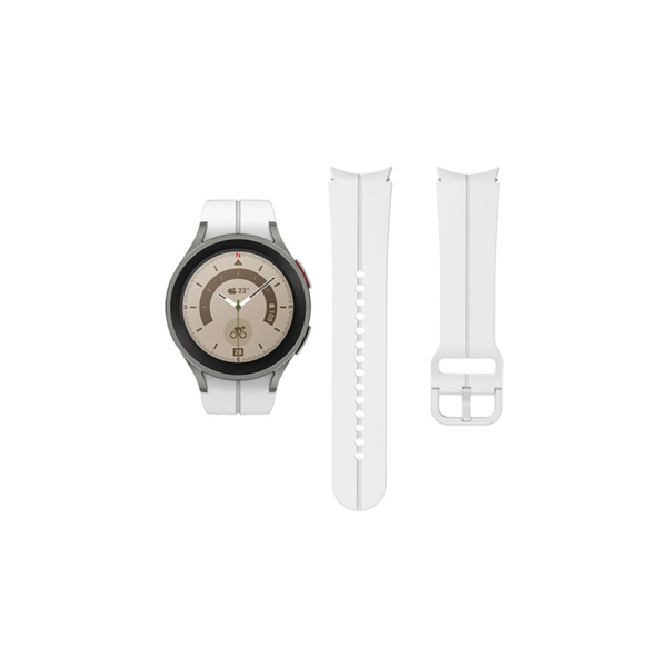 Mybandz Samsung Galaxy Watch 4/5 Sportos Szilikon Okosóra szíj 20mm - Fehér