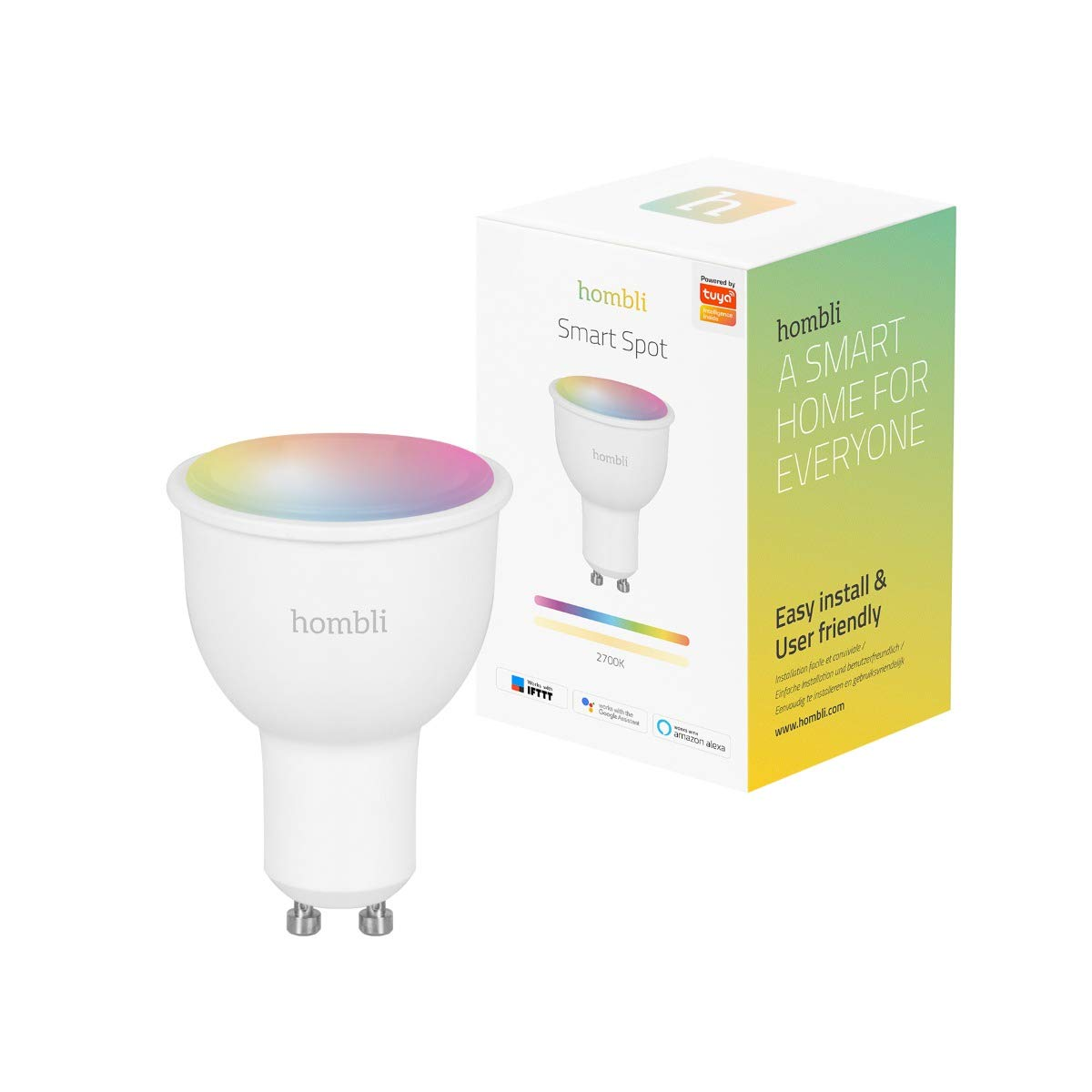 Hombli Okos Spot LED izzó 4,5W 2700K GU10 - Fehér (HBGB-0123)