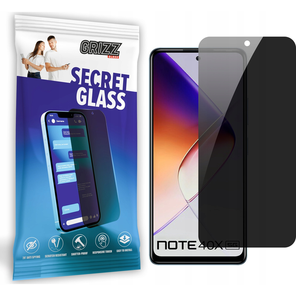 GrizzGlass Szkło prywatyzujące GrizzGlass SecretGlass do Infinix Note 40X