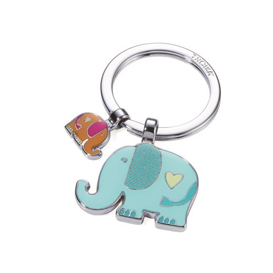 Troika Elefántok Kulcstartó - Vegyes színek (KR18-12/CH)