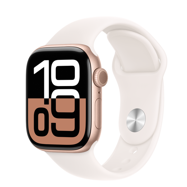 Apple Watch S10 GPS 42mm rosegold alumíniumtok, rose sport M/L