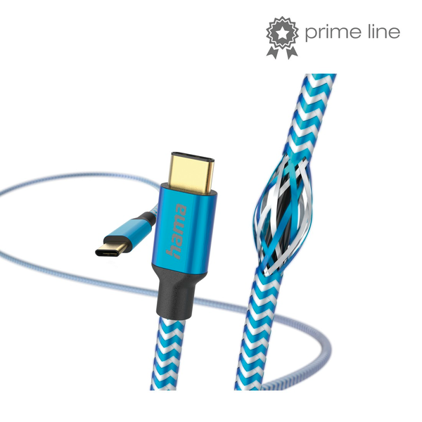 Hama Reflective cavo USB USB 2.0 1,5 m USB C 0,48 Gbit/s Blu