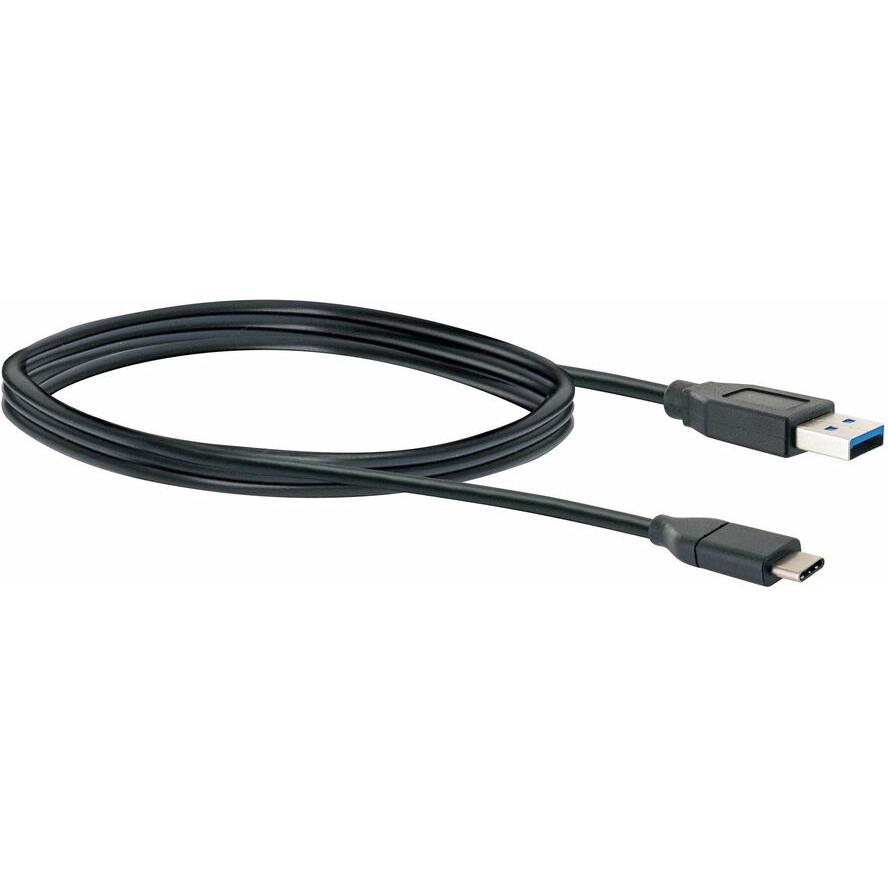Schwaiger USB 3.0-A apa - USB 3.1-C apa Adat- és töltőkábel 1m - Fekete (CK3141533)