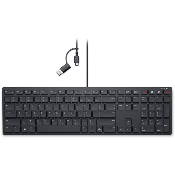 DELL KB525C tastatur Kontor USB QWERTY Ukrainsk Sort