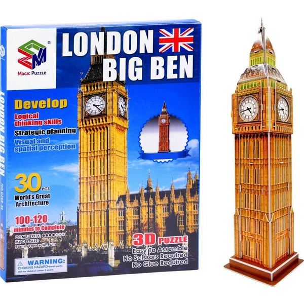 Jokomisiada Puzzle 3D 30-elementów Londyn Big Ben ZA3802