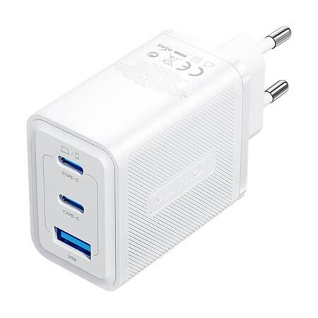 Vention USB-A + 2xUSB-C hálózati töltő 65W fehér (FERW0-EU) (FERW0-EU)