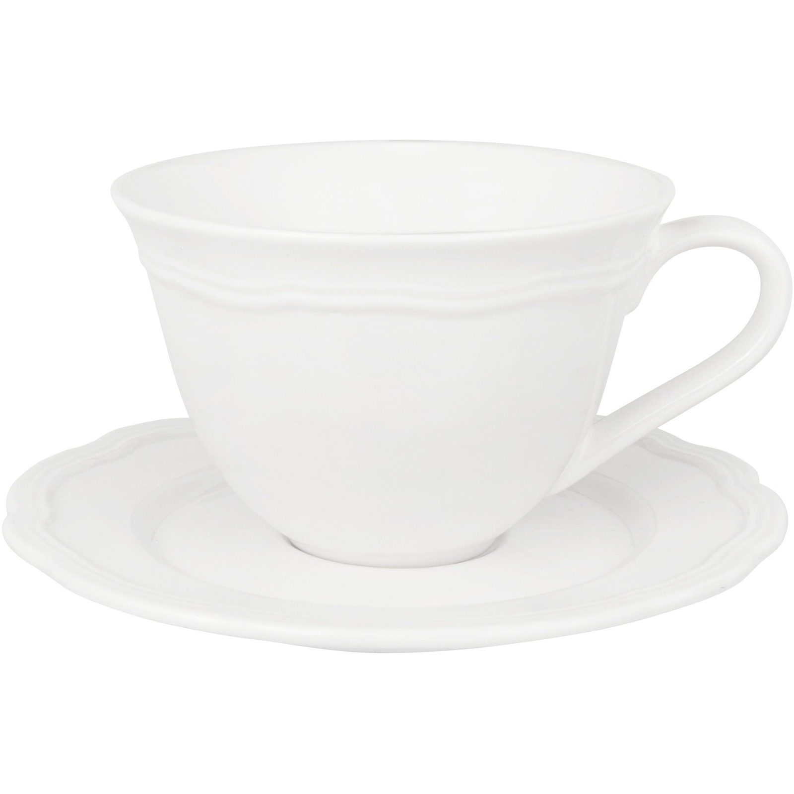 Casa Domani Florence Scallop csésze- és csészealj készlet, 220 ml, 6 darab (YD0270)