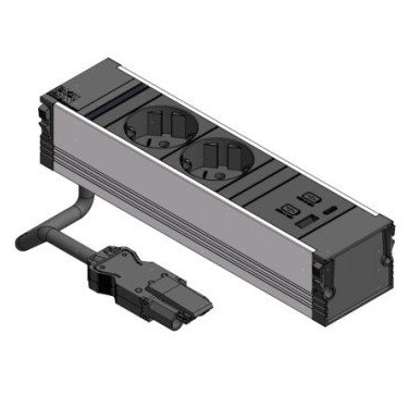 Bachmann 912.233 Hálózati elosztó Fekete, Ezüst 1 db (912.233)