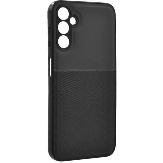 Gigapack Samsung Galaxy A34 5G (SM-A346) mágneses, bőr hatású, csíkos mintás tok fekete (GP-136666)