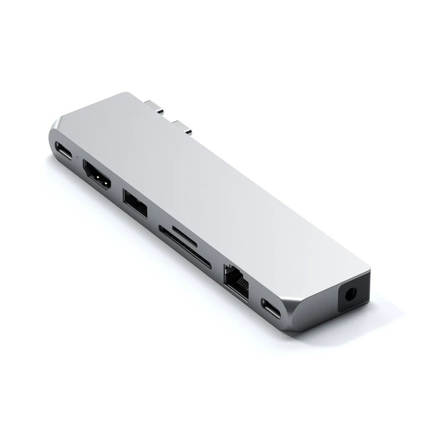 Докинг станция Satechi Pro Hub MaxM11xUSB4, 1x HDMI 4K 60Hz, 1xUSB-A3.0, 1x micro/SD, 1xEthernet, 1xUSB-C, 1xAudio, Сребрист