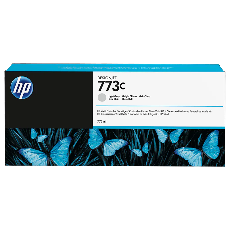 HP 773C 775-ml Light Gray DesignJet Ink Cartridge atramentová náplň 1 kusov Originál Štandardná výťažnosť Svetlo šedá (C1Q44A)