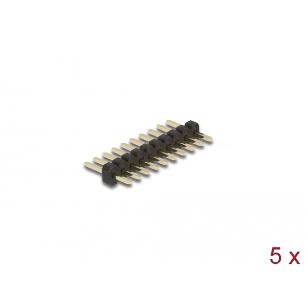 DELOCK Stiftleiste 10 Pin, Rastermaß 1,27 mm, 1-reihig 5 St.