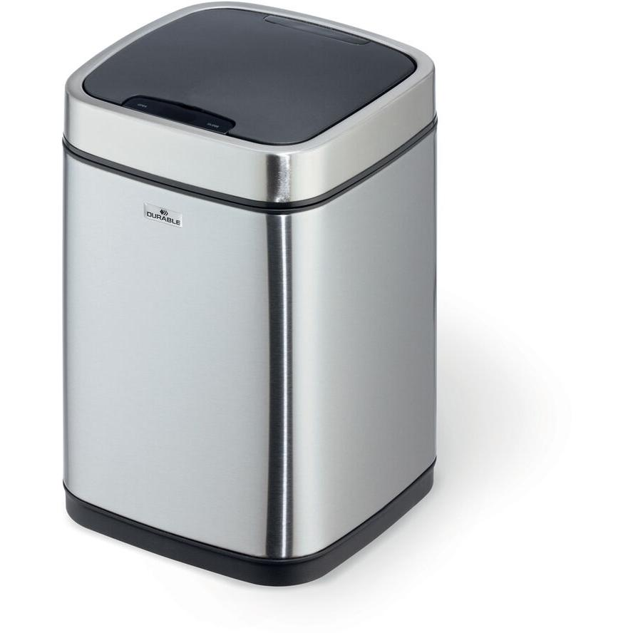 Durable No Touch 6 literes szenzoros fém szemetes - Inox (342023)