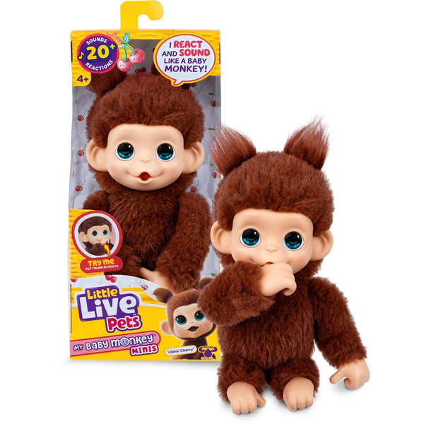 Moose Toys Little Live Pets My Baby Monkey 'Chikki Cherry'