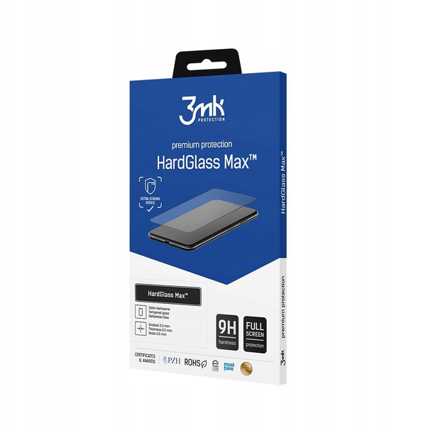 3mk HARD GLASS MAX képernyővédő üveg (3D, tokbarát, extra karcálló, 0,3mm, 9H) FEKETE Apple iPhone 17 Pro (GP-173222)