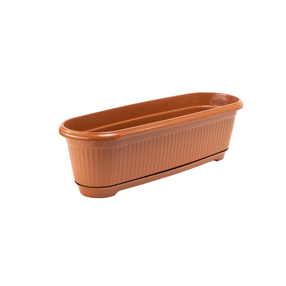 Flair Flora 60cm virágláda alátéttel - Terrakotta (60455)