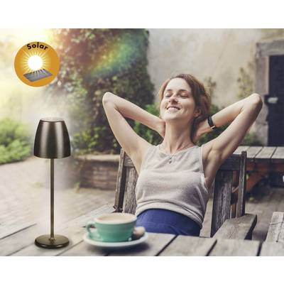 Megatron TAVOLA Solar (MT68059) Akkus asztali lámpa LED 2 W Fekete (MT68059)