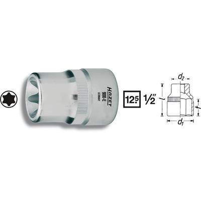 Torx dugókulcs betét 12,5 mm (1/2") szerszám meghajtás 12,5 mm (1/2") Hazet 900-E10 (900-E10)