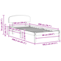 Ágykeret Fejtámlával Gyantázott Barna 100x200 cm Tömör fa Fenyő