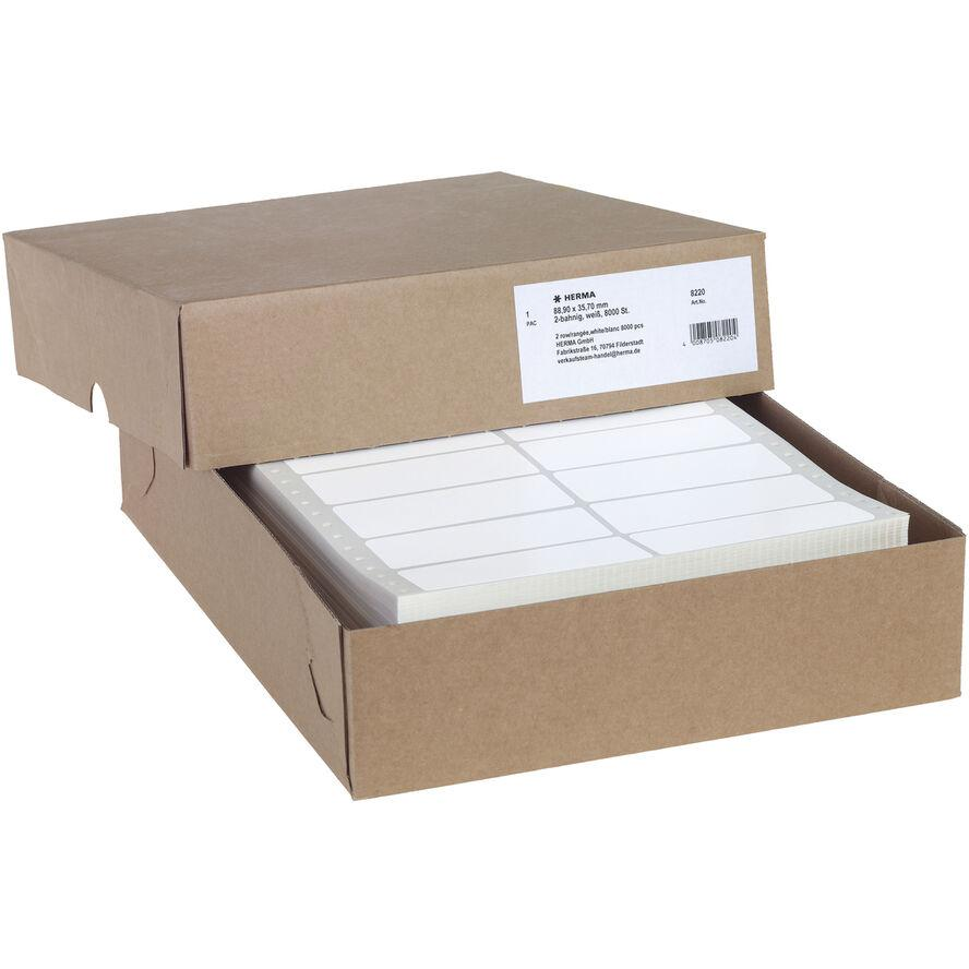 HERMA Computeretiketten weiß 88,9x35,7 mm Papier 8000 St. (8220)