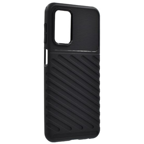 Gigapack Samsung Galaxy A23 5G (SM-A236F) csíkos dombormintás szilikon tok fekete (GP-124859) (GP-124859)