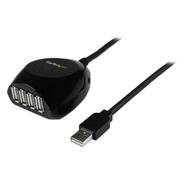 StarTech.com USB2EXT4P15M интерфейсен хъб 480 Мбит/с Черен