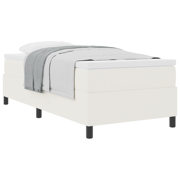 Box Spring Ágy Matrac Cream 100x200 cm Kordbársony