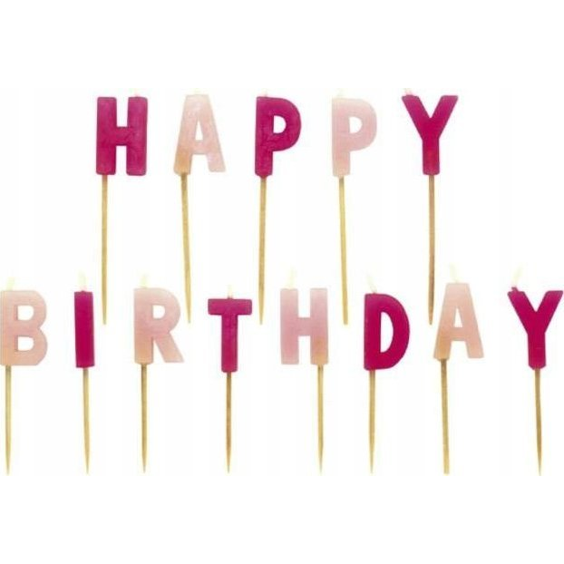 Happy Birthday Pink Gyertya, Tortagyertya (551763)