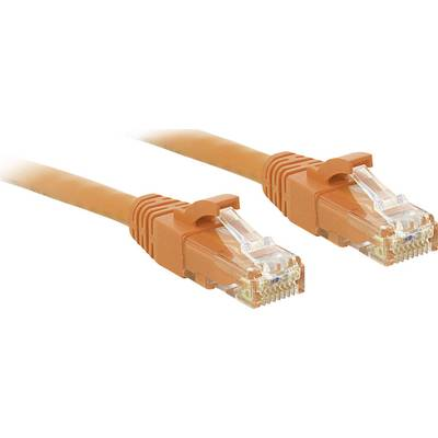 RJ45 Hálózat Csatlakozókábel CAT 6 U/UTP 0.50 m Narancs Védővel LINDY (48106)