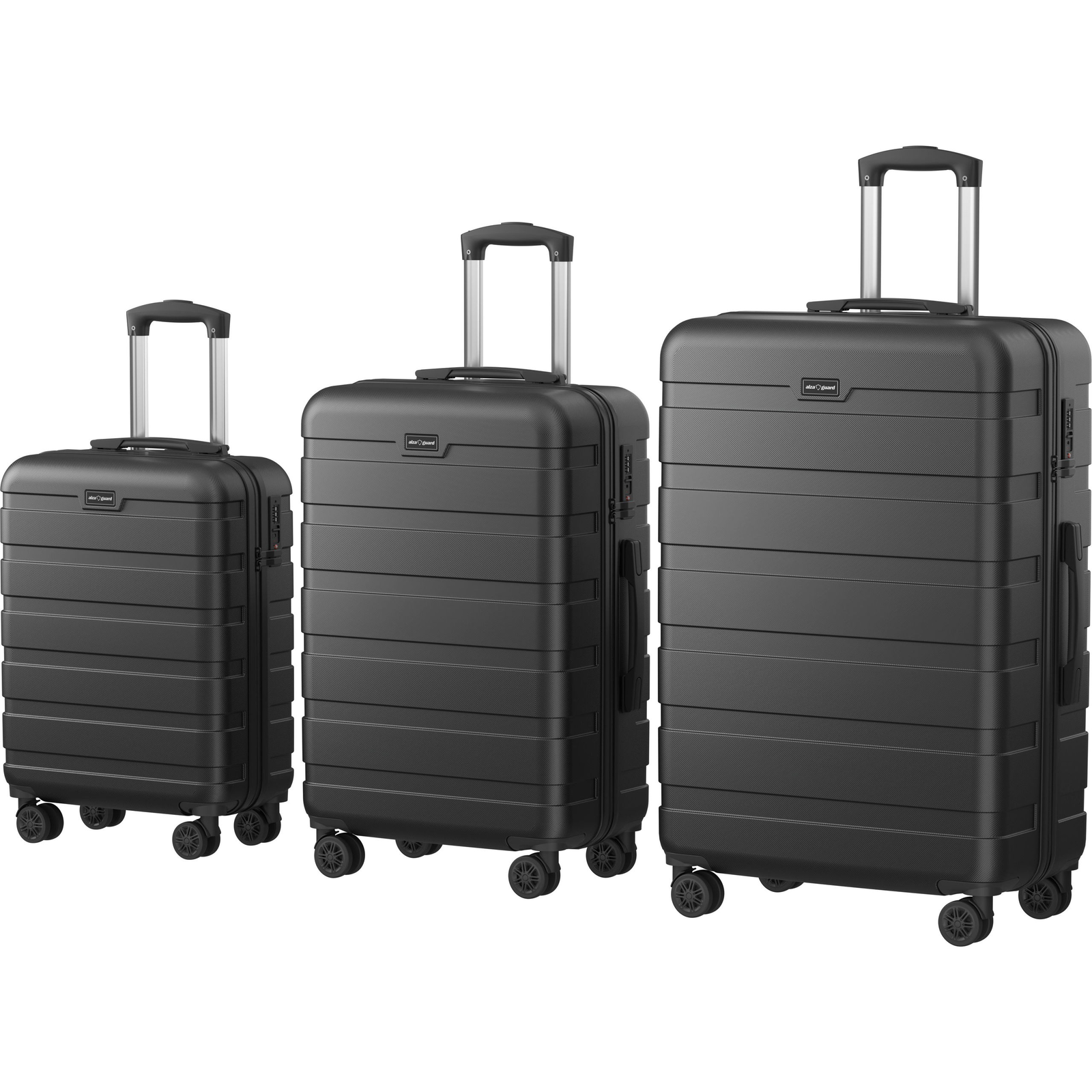 AlzaGuard Traveler Suitcase 2025, 3db - fekete (AGD-TSES003Bv2)