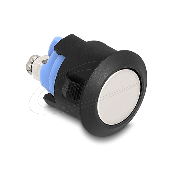 DELOCK Drucktaster zum Einbau 16 mm 2x Schraubk. flach Kunst