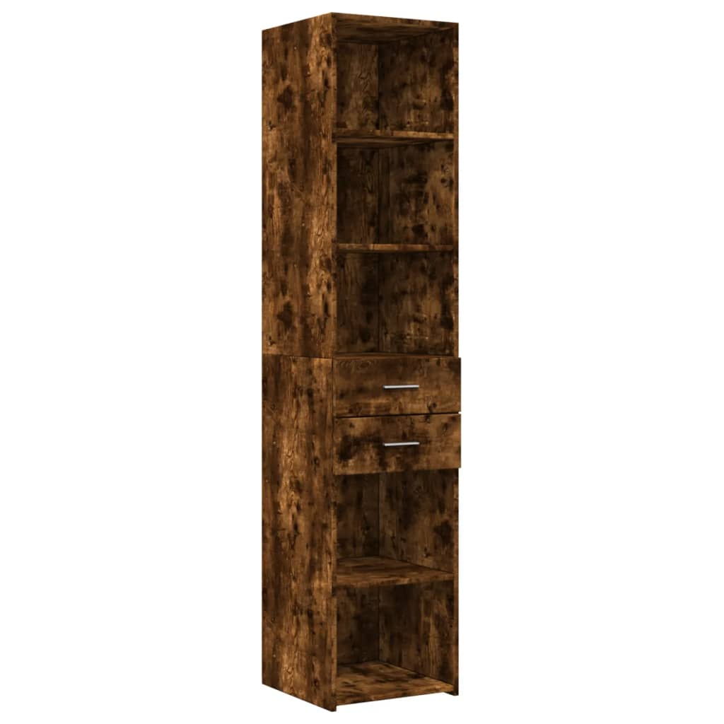 füstös tölgy színű szerelt fa magasszekrény 40 x 42,5 x 185 cm (3281445)